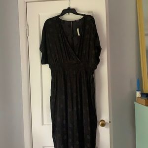 Madewell Black and Gray Polka Dot Jumpsuit Lightweight XL